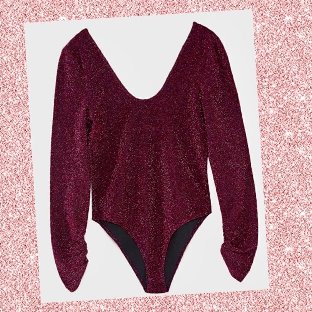 ZARA Shimmery knit bodysuit BNWT - Picture 4 of 5